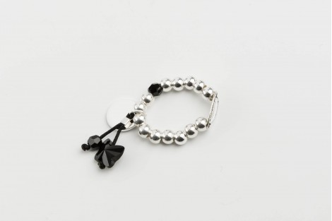 Voltige, bague papillon noir