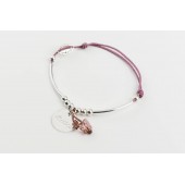 Voltige, bracelet papillon cristal poudré