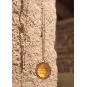 Sautoir plaqué or médaille gravée soleil Sautoir plaqué or médaille gravée soleil